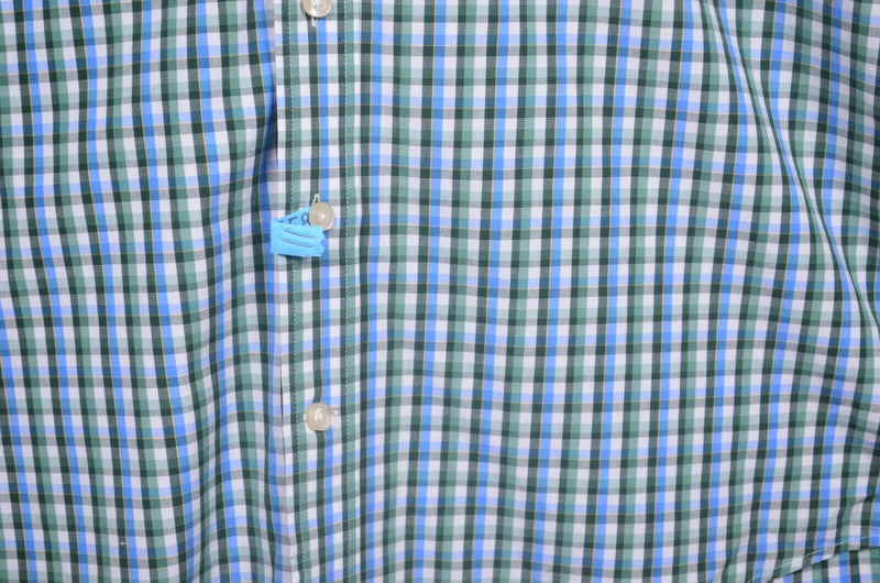 Vineyard Vines Men's Sz Medium Tucker Shirt Green Blue Plaid Whale Shirt