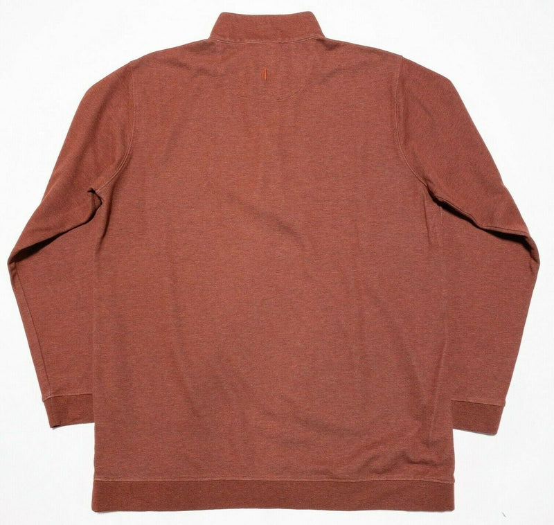 johnnie-O Sully 1/4 Zip Pullover Sweatshirt Cider Orange Cotton Blend Men's 1XLT