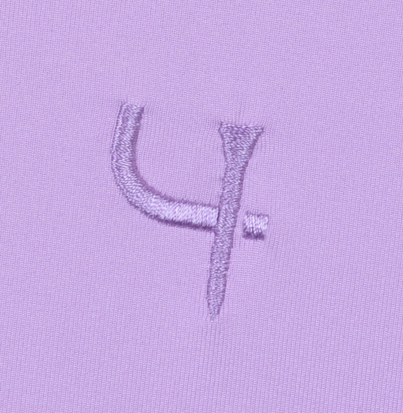 Short Par 4 by Greyson Men's Sz Large Lavender Purple White Golf Polo Shirt
