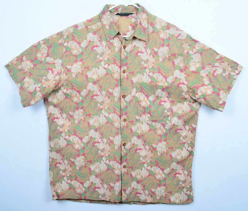 Ermenegildo Zegna Men's Sz Large Floral Rayon? Made in Italy Camp Shirt