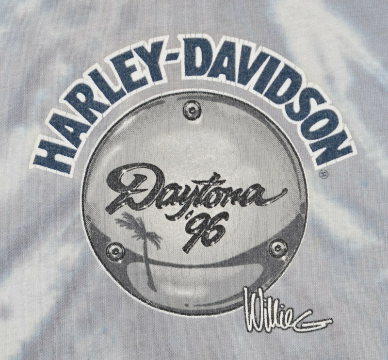Vintage 90s Harley-Davidson Men's Sz 2XL Tie Dye Dayton 96 Willie G T-Shirt