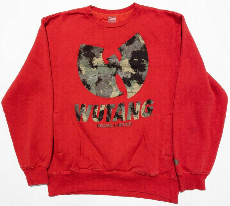 Wu-Tang Clan Men's Large Red Camo Hip Hop Crew Neck Pullover Sweatshirt