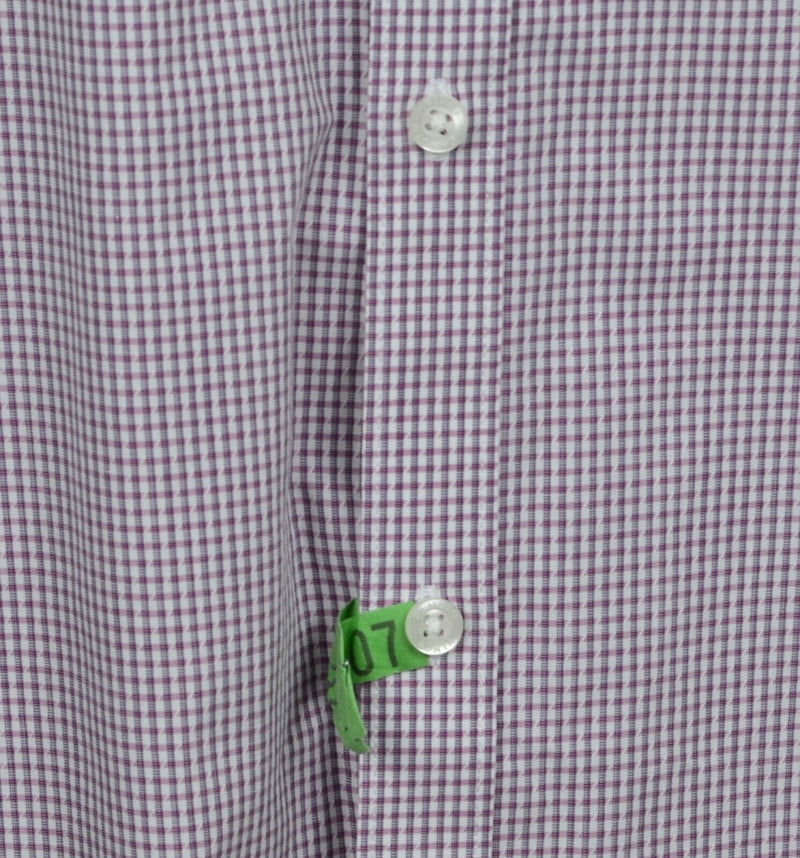 Vince Camuto Men's 17.5 34/35 Slim Fit Purple/Pink Geometric Spread Collar Shirt