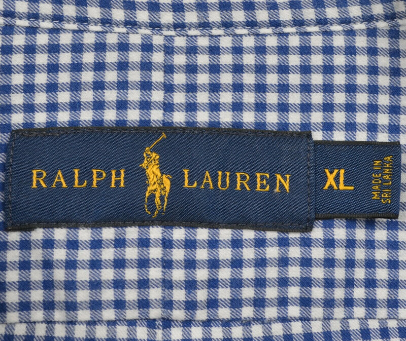 Polo Ralph Lauren Men's XL Blue Shepherd Check Long Sleeve Button-Down Shirt