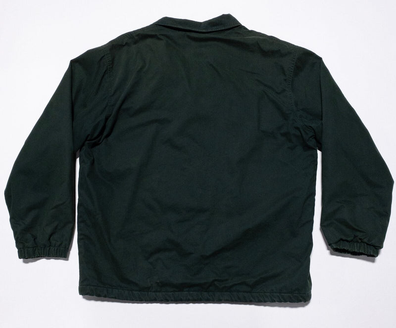 Vintage Polo Ralph Lauren Bomber Jacket Men's Large 90s Snap Fleece Lined Green