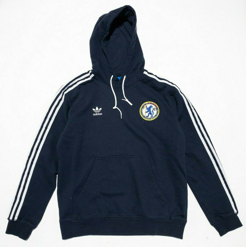 Chelsea Football Club Adidas Hoodie Navy Blue Pullover Sweatshirt Men's Large