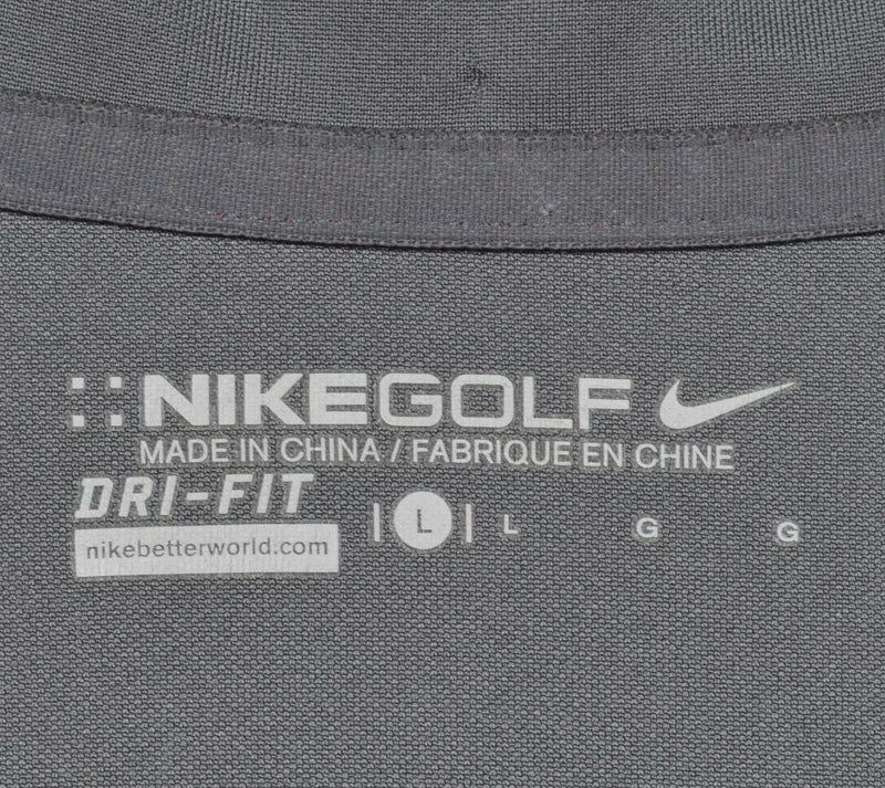 Absolute Grapefruit Nike Men's Large Pink Gray Vodka Golf Dri-Fit Polo Shirt