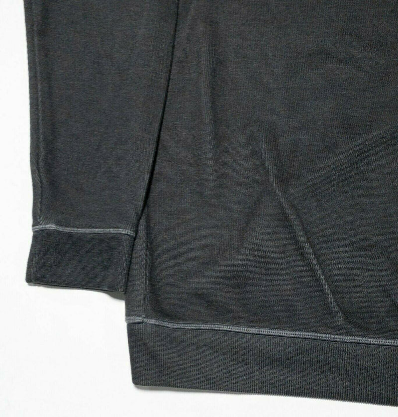 johnnie-O Shields Crewneck Sweatshirt Solid Gray Pullover Modal Men's Large
