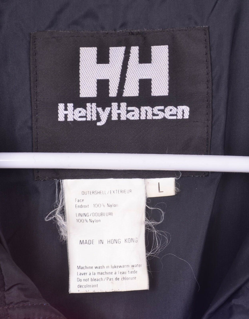 Vtg 90s Helly Hansen Adult Sz Large Pink Neon Half Zip Color Block Windbreaker