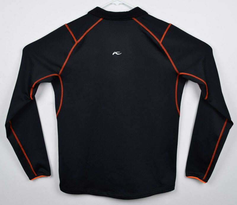 KJUS Men's Medium (50) "Hydraulic Half Zip" Black Orange Pullover Golf Jacket
