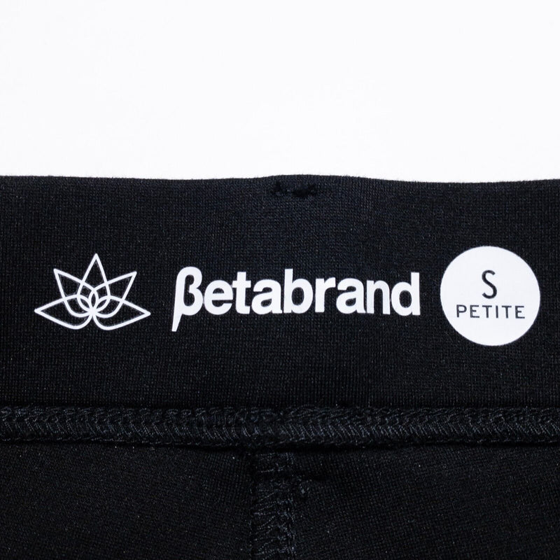 Betabrand Flare Black Pants Women's Petite Small Yoga Stretch Wicking Wide Leg