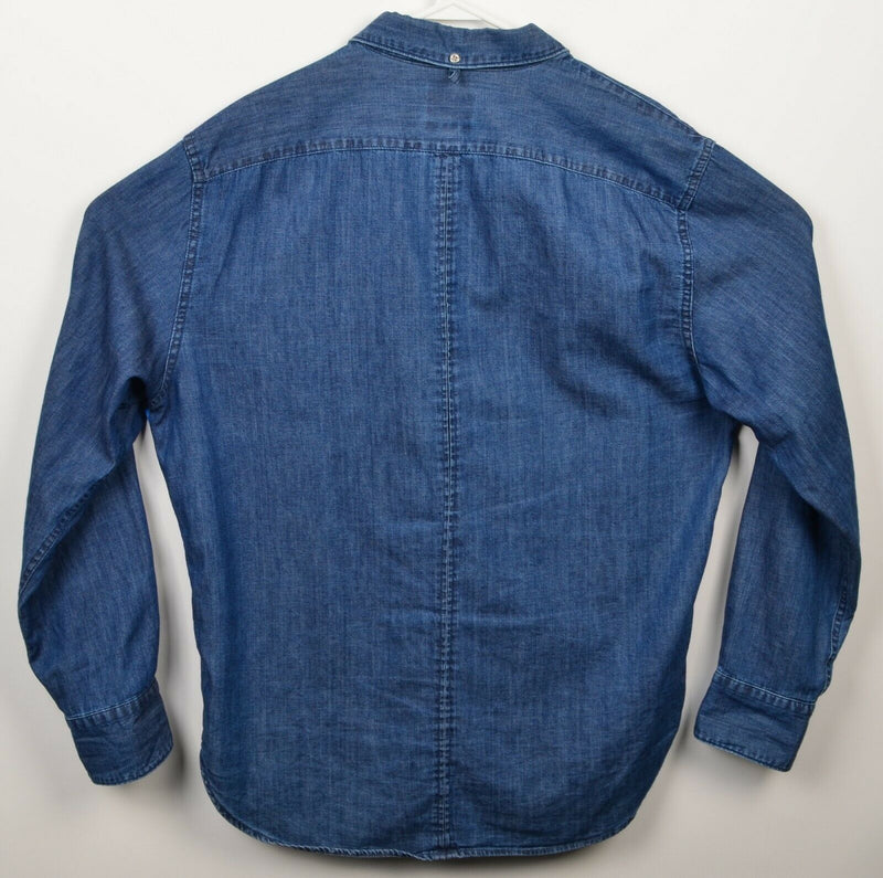 Rag & Bone Men's XL Denim Indigo Blue Designer Long Sleeve Button-Front Shirt