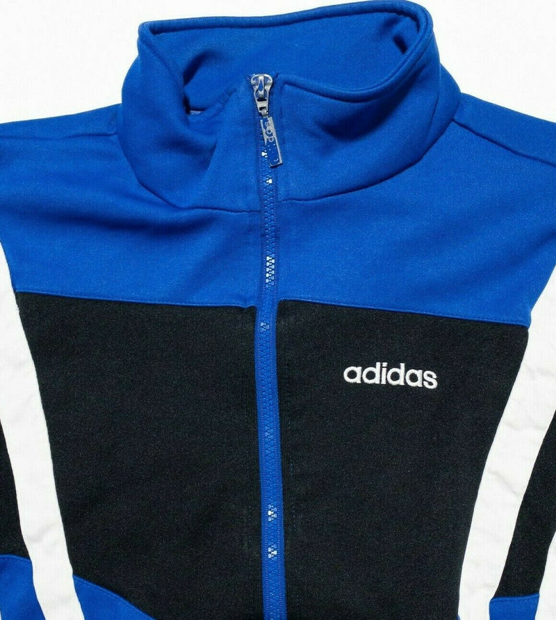 Vintage 90s Adidas Men's Large Blue Three Stripes Soccer Warm-Up Track Jacket