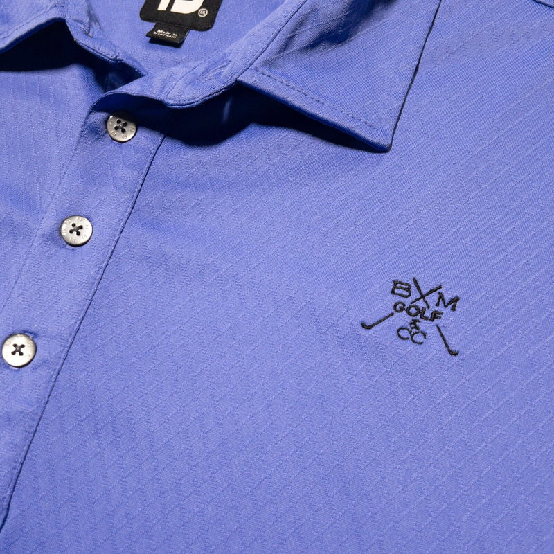 FootJoy Golf Shirt XXL Men's Polo Blue/Purple Diamond Knit Wicking Stretch 2XL