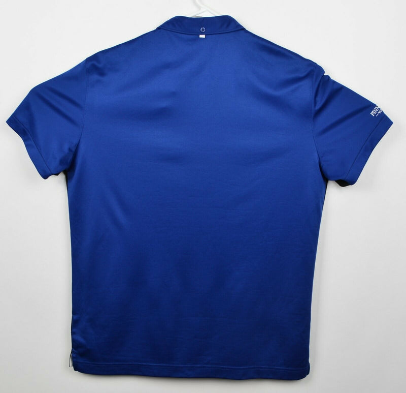J. Lindeberg Men's Large Regular Fit Fieldsensor 2.0 Black Blue Golf Polo Shirt