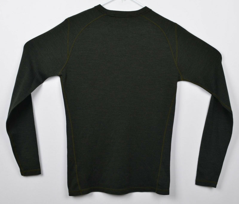 Smartwool Men's Sz Small 100% Merino Wool Green Long Sleeve Base Layer Top