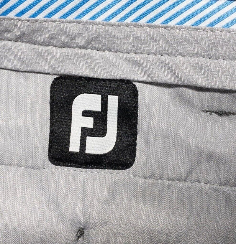 FootJoy Golf Shorts 36 Men's Pleated Gray Polyester Wicking Stretch 9.5" Inseam