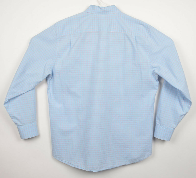 Southern Tide Mens Large Classic Fit Cotton Spandex Blue Plaid Button-Down Shirt