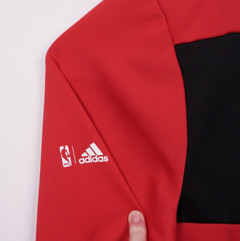 Chicago Bulls Men's Sz XL Adidas Climawarm NBA Red Black Full Zip Track Jacket