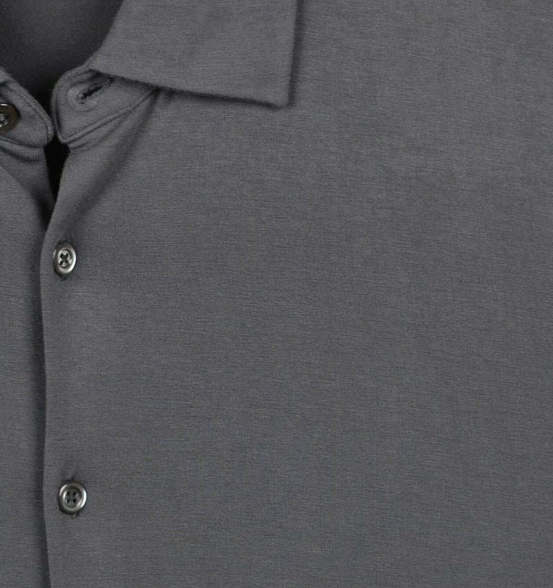 Armani Collezioni Men's 2XL Modal Spandex Stretch Solid Gray Button-Front Shirt