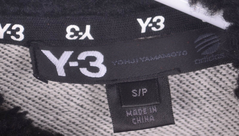 Y-3 Adidas x Yohji Yamamoto Men's Small Dark Gray Elbow Pads Hoodie Sweatshirt