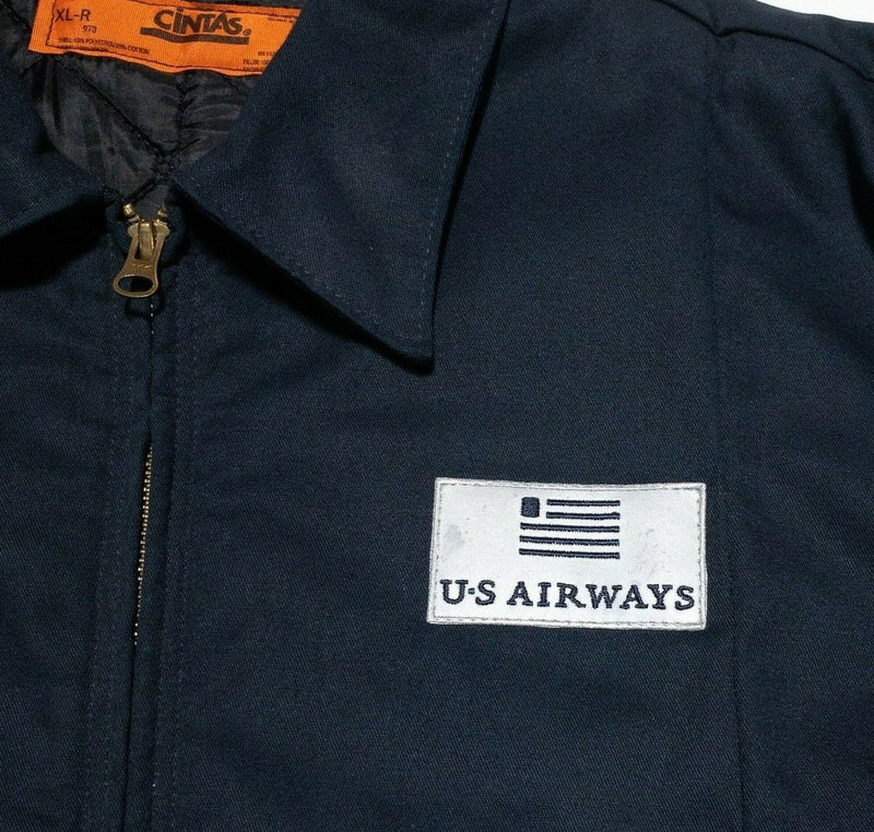 Vintage US Airways Jacket Men's XL Ramp Ground Crew Employee Uniform Cintas