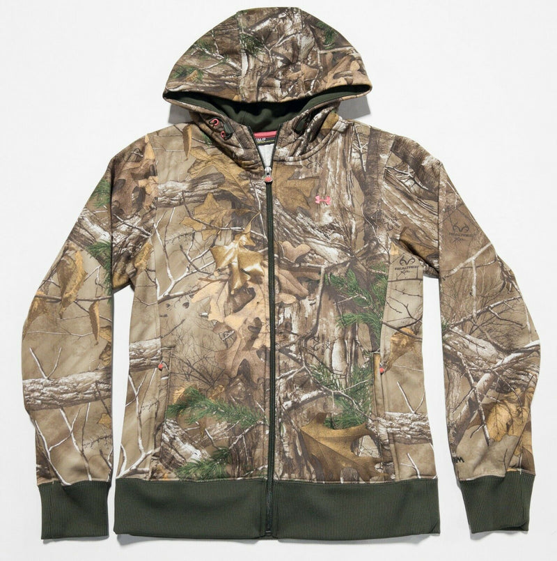 Under Armour Women's Small Loose Camouflage Realtree Full Zip Hooded Sweatshirt
