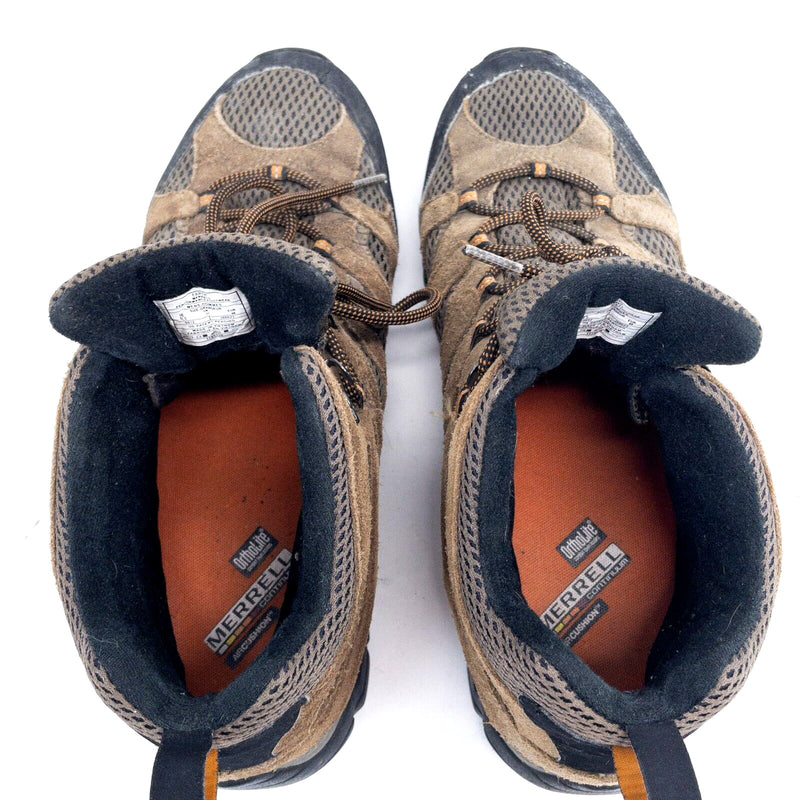 Merrell Moab Mid Waterproof Hiking Boots Men's US 11.5 Earth Brown Tan J88623