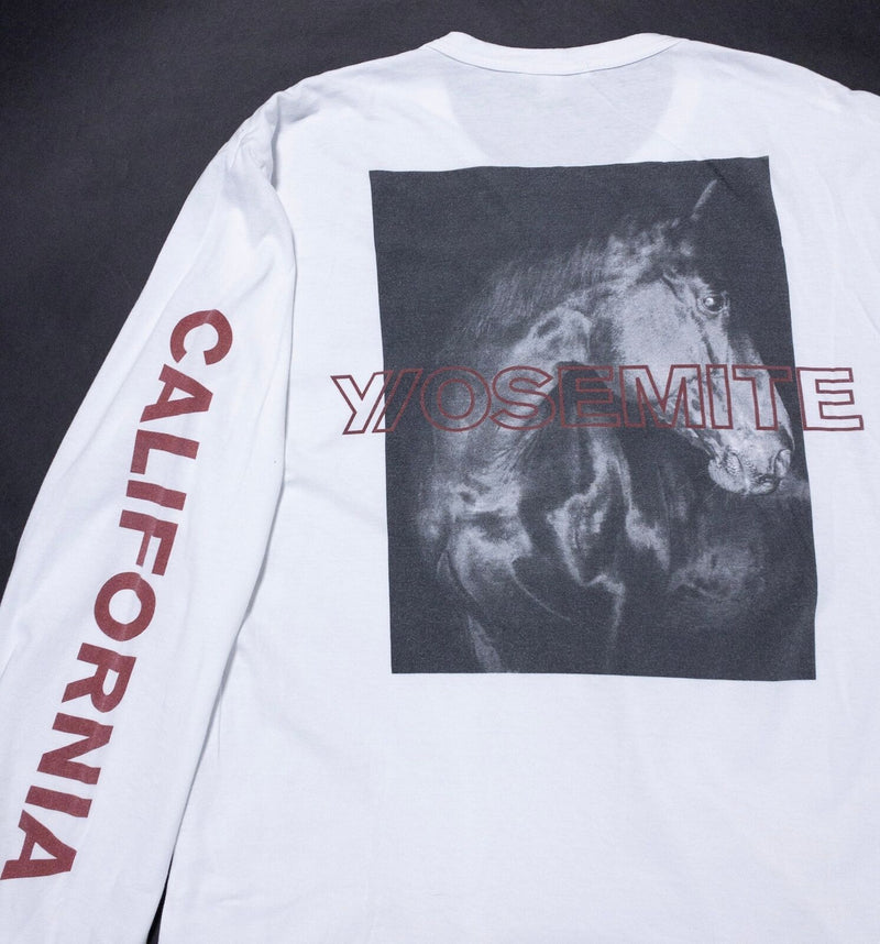 James Perse Yosemite T-Shirt Men's 2 White Long Sleeve Crewneck California Horse