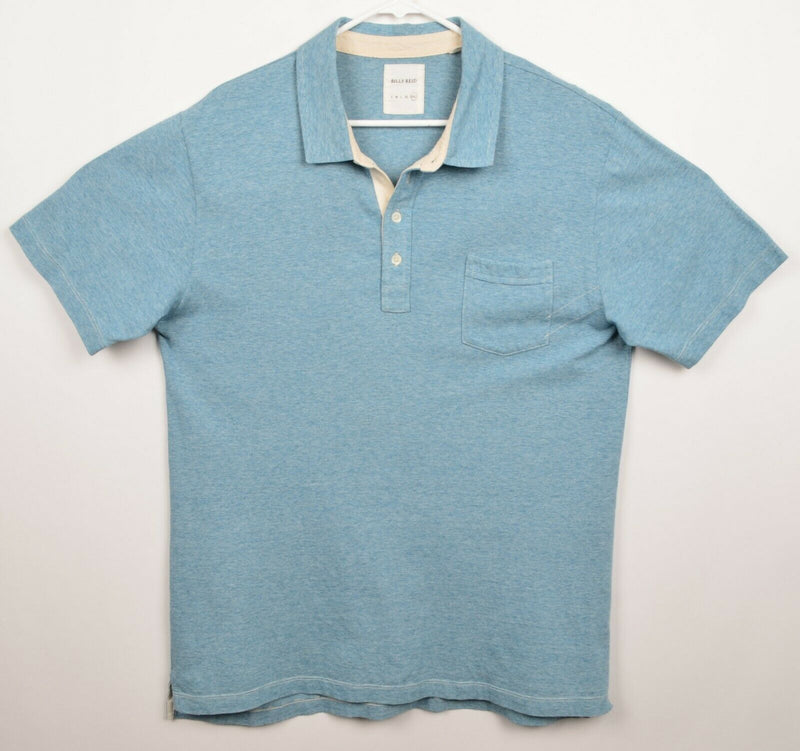 Billy Reid Men's Sz 2XL? Blue Cotton Polyester Blend Pocket Polo Shirt