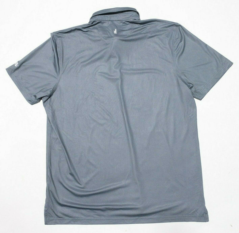 johnnie-O Prep-Formance Polo Shirt XL Men's Robben Micro-Check Wicking Stretch