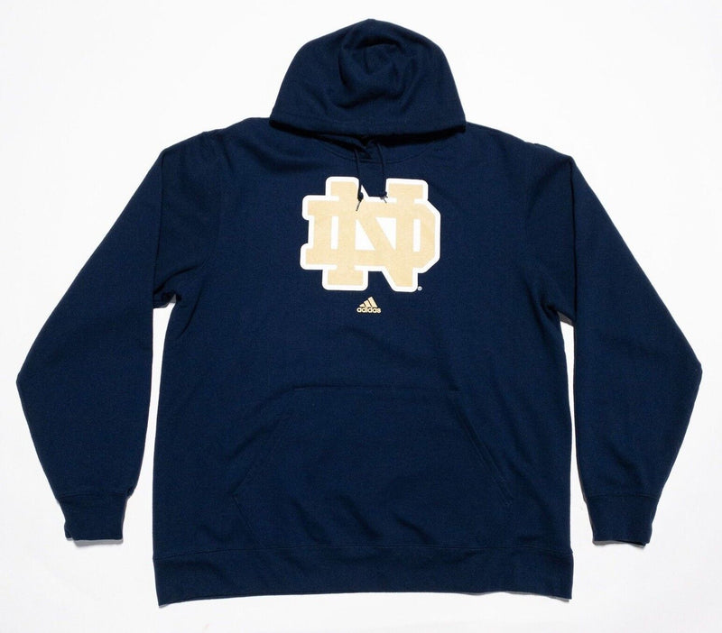 Notre Dame Hoodie Men's XL adidas Pullover Sweatshirt Blue ND Fightin' Irish