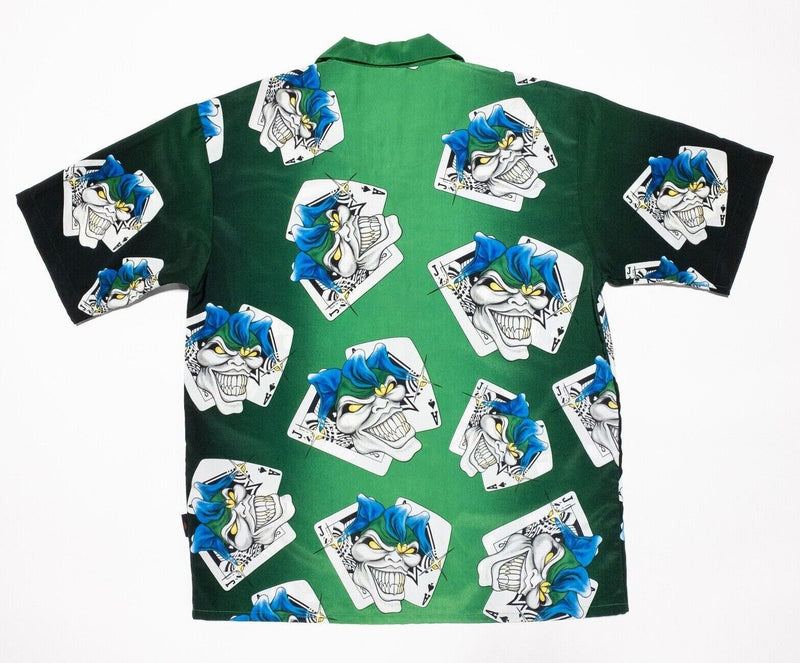 DC Clothing Shirt XL Men's Joker Cards Polyester Camp Y2K 90s Vintage Graphic