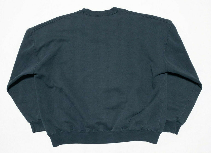 Russell Athletic Sweatshirt Men's 3X Large Solid Green Vintage 90s USA Crewneck