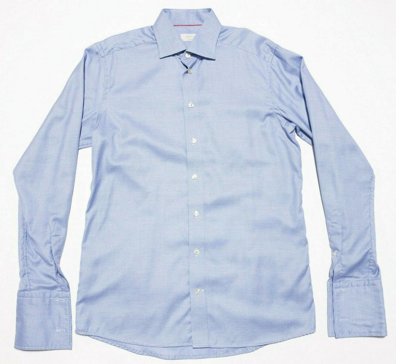 Eton Contemporary Men's 15.5/39 (Medium) French Cuff Dress Shirt Blue