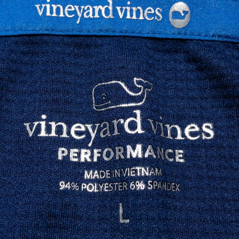 Vineyard Vines Performance Men's Large 1/4 Zip Blue Wicking Lightweight Jacket