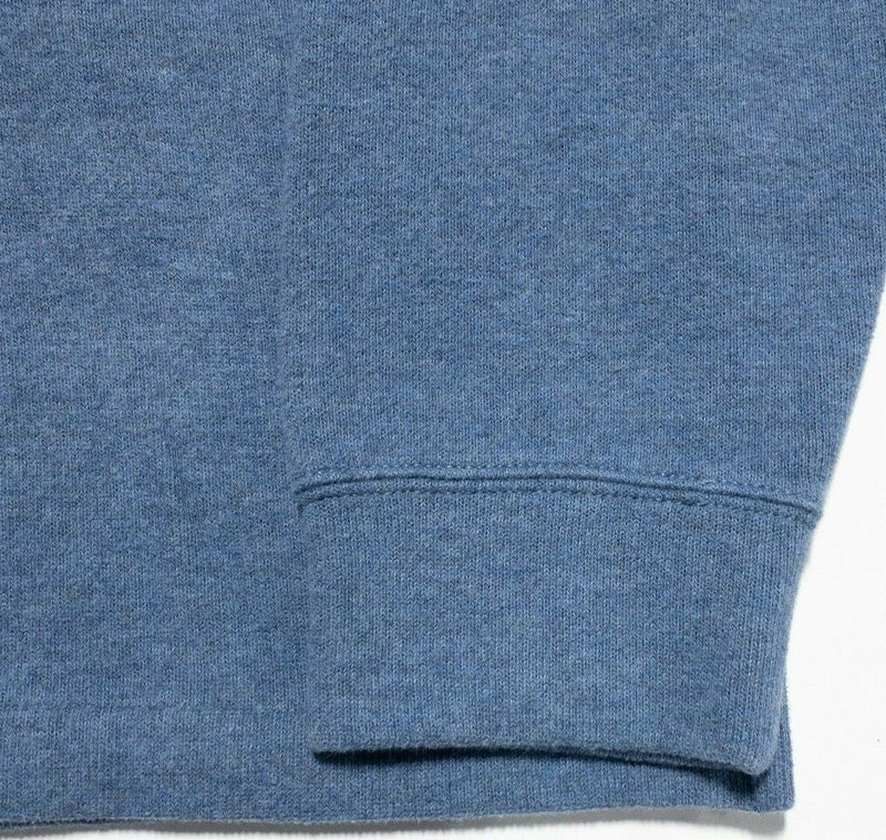 Polo Ralph Lauren Sweatshirt Men's XL Solid Blue Pony 1/4 Zip Pullover Sweater