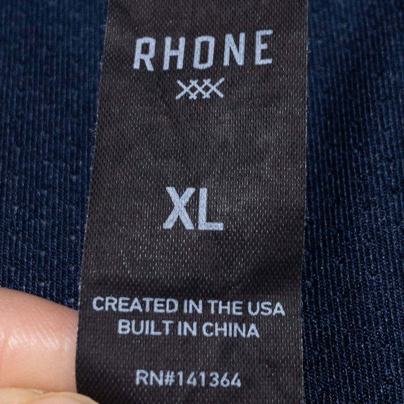 Rhone 1/4 Zip Men's XL Courtside Pullover Navy Blue Wicking Stretch 100377