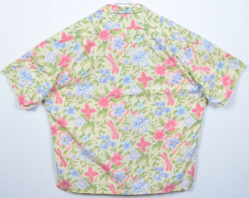 Polo Ralph Lauren Men's XL Floral Pink Yellow Green Clayton Hawaiian Camp Shirt