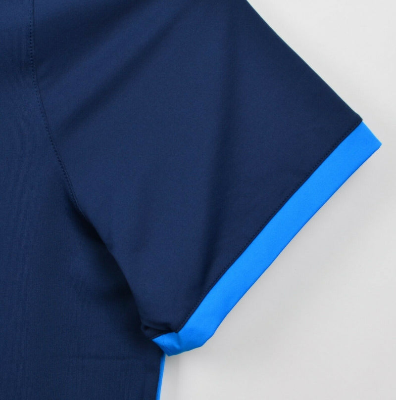 Disney Nike Golf Men's Sz 2XL Blue Two Tone Disney Parks Polo Golf Shirt NWT