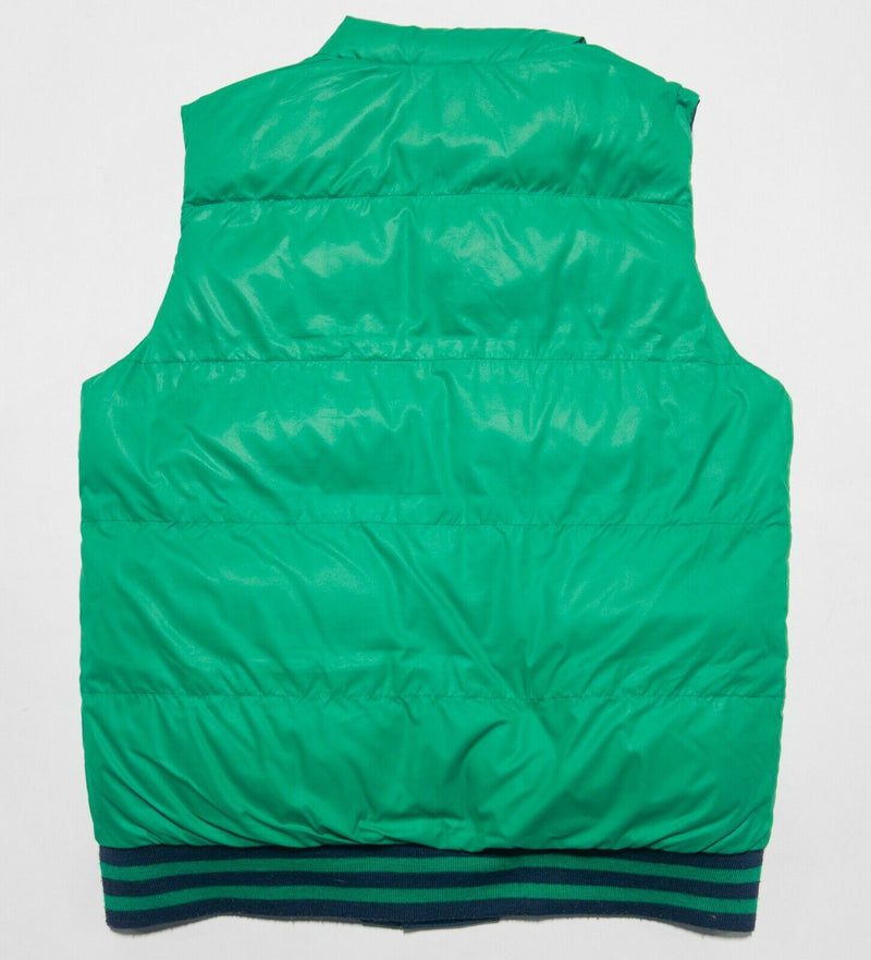 Polo Ralph Lauren Boy's XL (18-20) Down Reversible Green Blue Bubble Puffer Vest