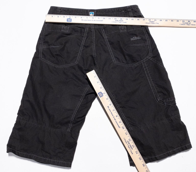 Kuhl Cargo Shorts Men's 32 Dark Brown 16" Inseam Long Pockets Cotton Blend