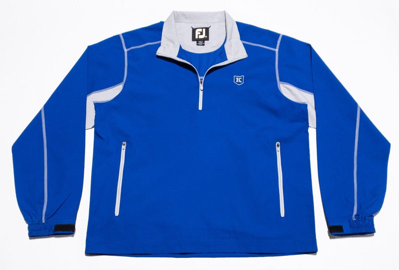 FootJoy Golf Jacket Men's Medium Half-Zip Pullover Blue Wind Rain Resistant