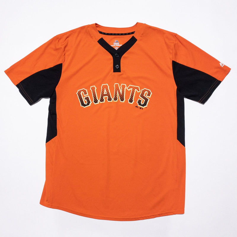 San Francisco Giants Jersey Men's Large Majestic CoolBase Orange MLB Baseball