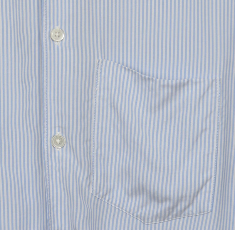 Acne Studios Men's 48 (Medium) Regular Fit York Stretch Pinstripe Button Shirt