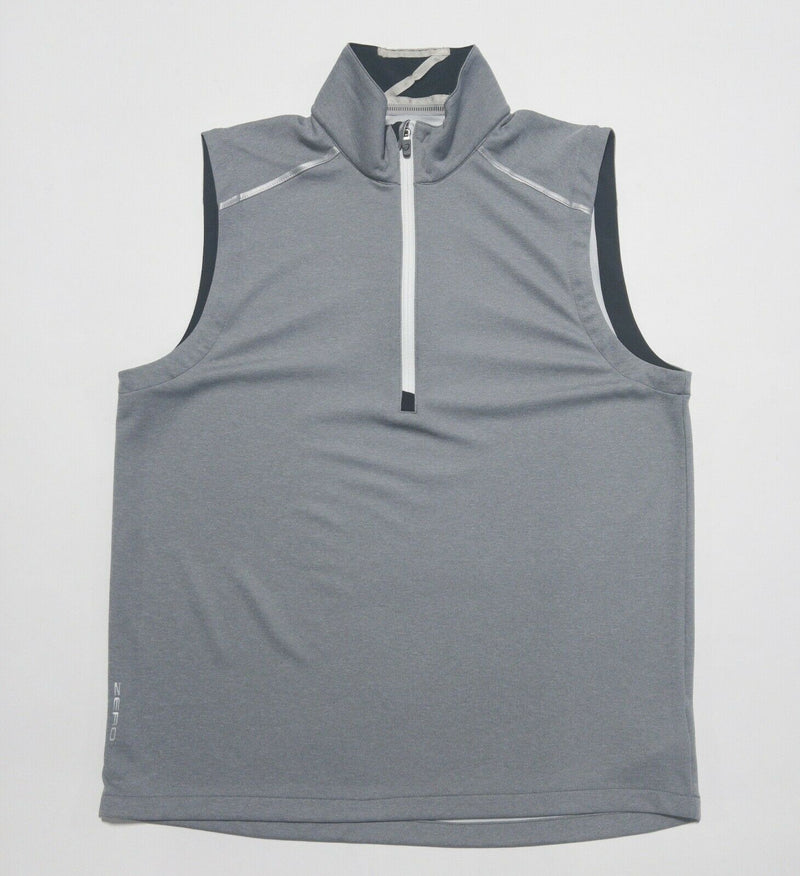 Zero Restriction Men's Medium Heather Gray 1/4 Zip Wicking Tour Series Golf Vest