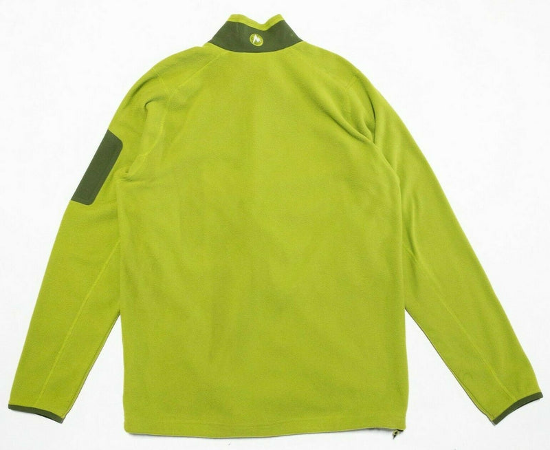 Marmot Polartec Fleece Jacket Full Zip Lime Green Hiking Outdoor Men's Medium