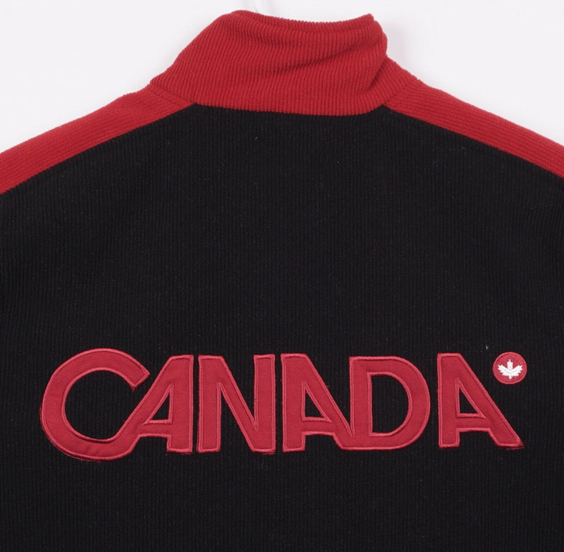 Hudson's Bay Men's Small 2010 Winter Olympics Canada Half-Zip Black Sweater