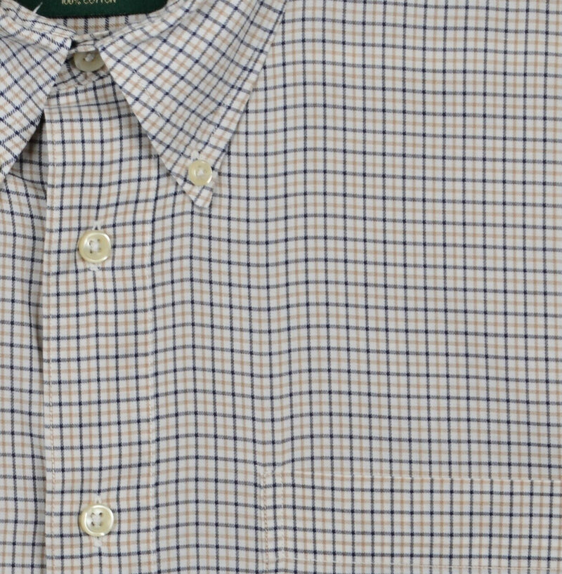 CC Filson Men's Large Golden Yellow Plaid Long Sleeve Button-Down Shirt