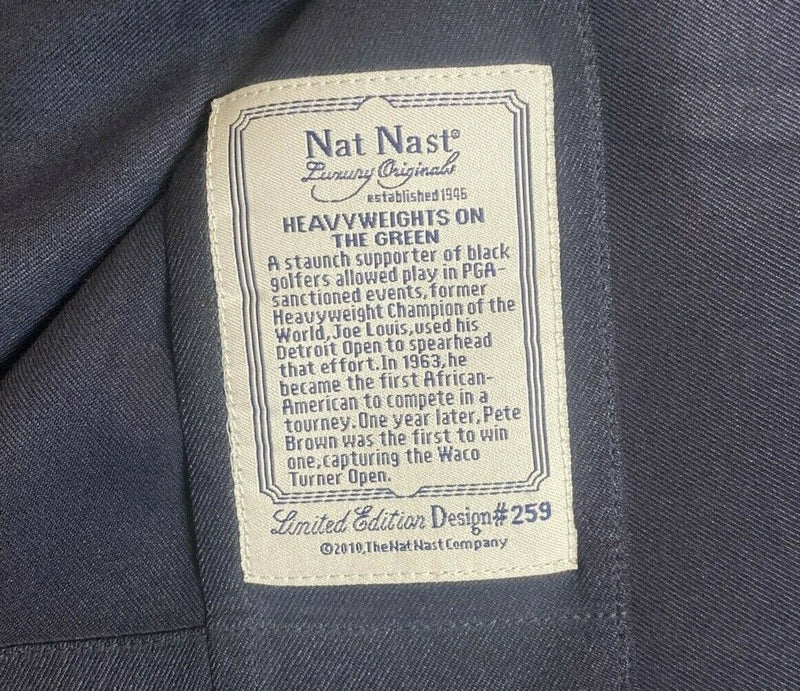 Nat Nast Men's Large American Fit 100% Silk Golf Embroidered Bowling Camp Shirt